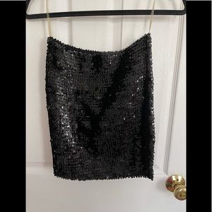 Stretchy cute sequin skirt!